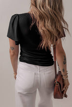 Load image into Gallery viewer, Dahlia Mesh Ruffled Sleeve Top