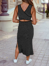 Load image into Gallery viewer, Stripe Criss Cross Midi Dress