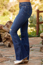 Load image into Gallery viewer, High-Rise Flare Jean With Frayed Hem